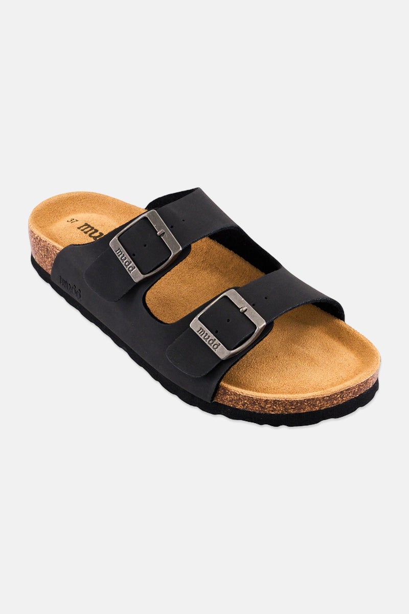 Mudd صنادل نسائية من الفلين سهلة الارتداء، سوداء - Image 1